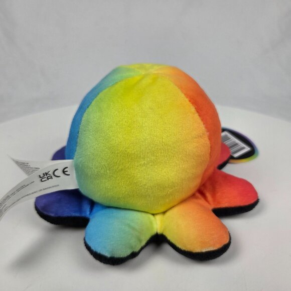 TeeTurtle - The Original Reversible Octopus Plushie - Black + Rainbow - NWT - Picture 5 of 5